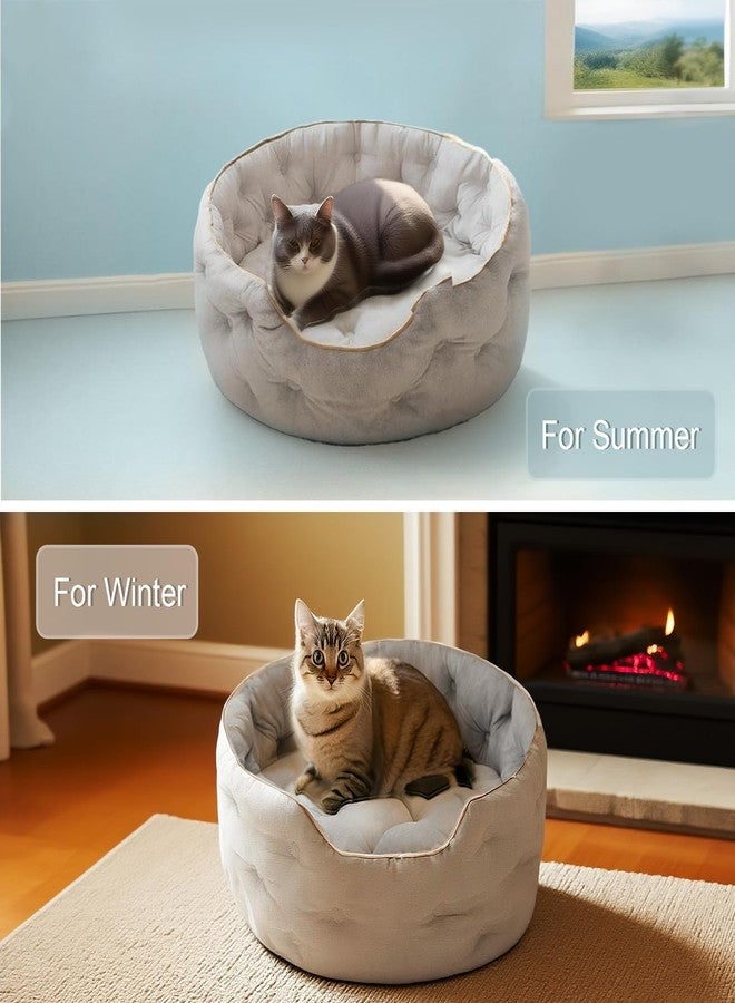 MOYMO Cute Cat Beds Kitten Beds，Small Dog Beds, Washable Pet Beds for Puppy and Kitty, 20 Inch - Image 3